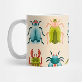 Mid Century Colorful Bugs Mug
